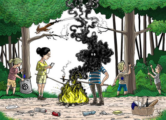 Grillades en forêt