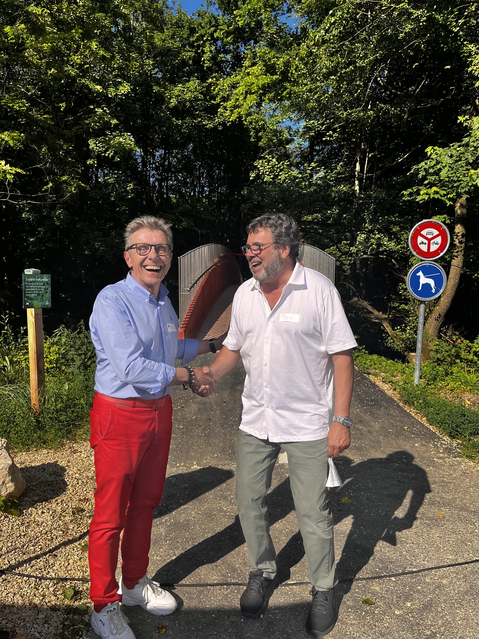 Inauguration passerelle Pont Rouge
