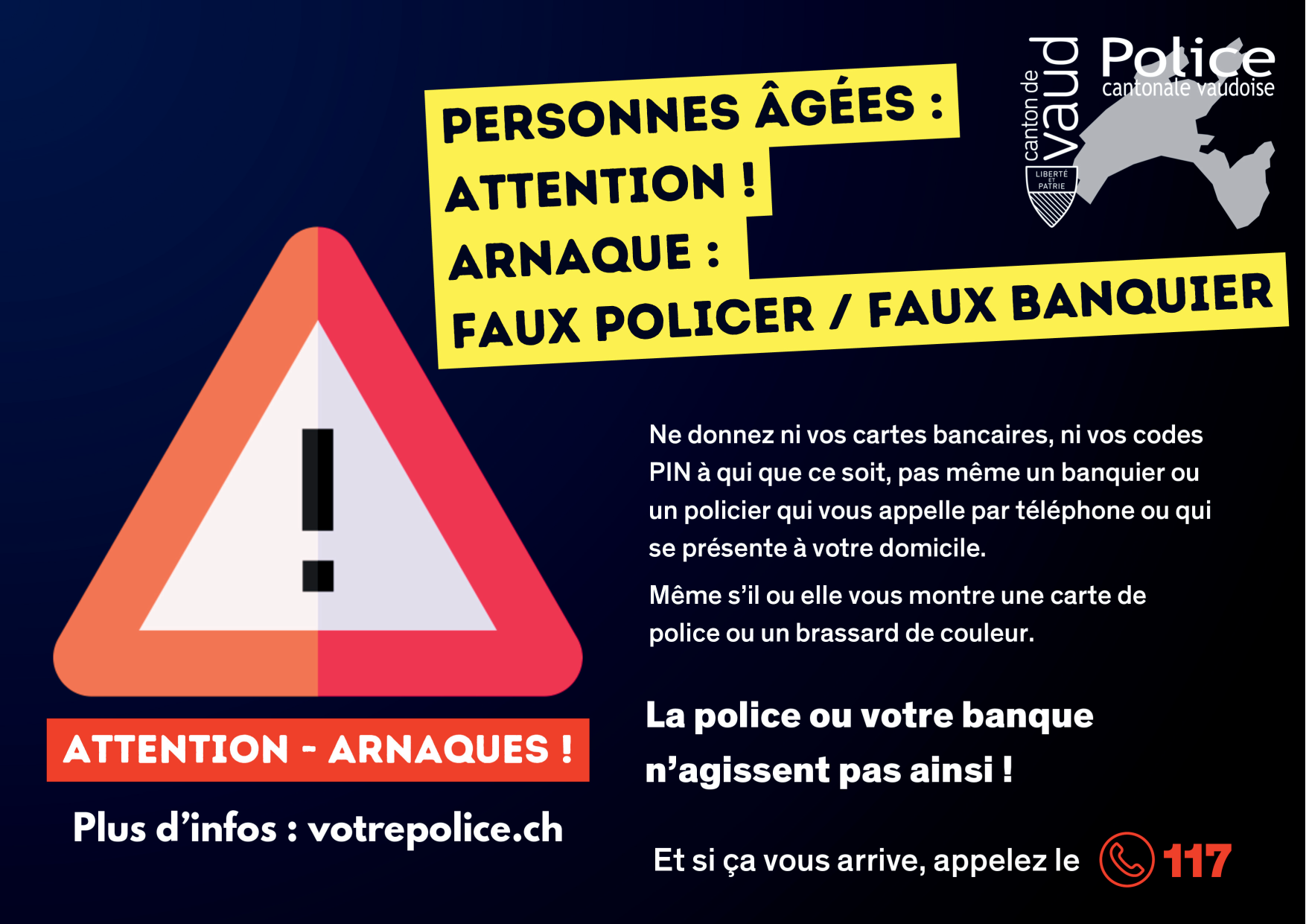 Arnaque faux policier et faux banquier