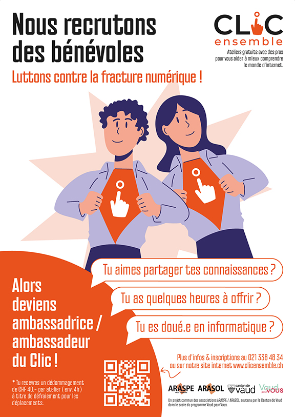 Clic Ensemble affiche bénévoles 2023