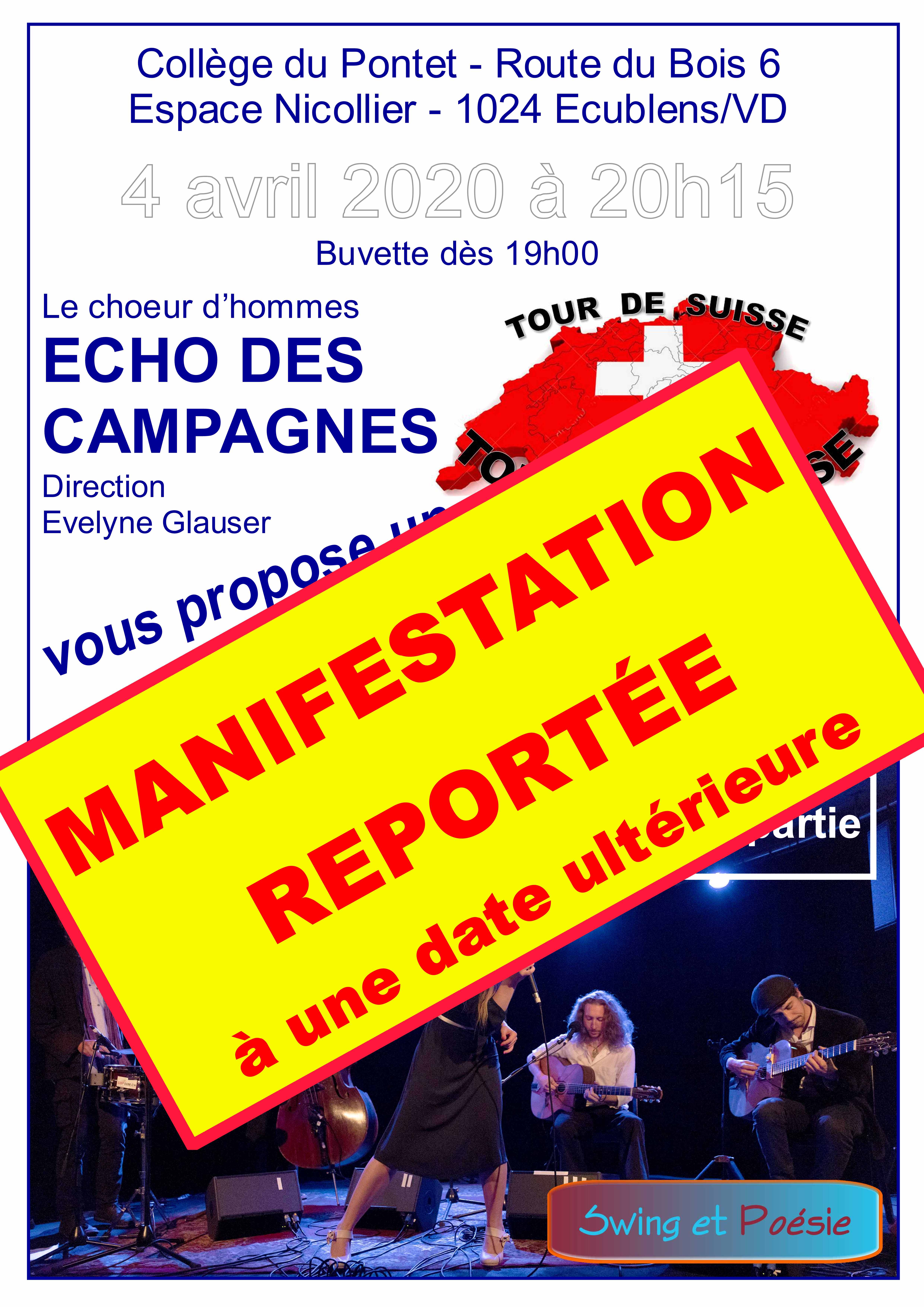 Affiche soirée reportée