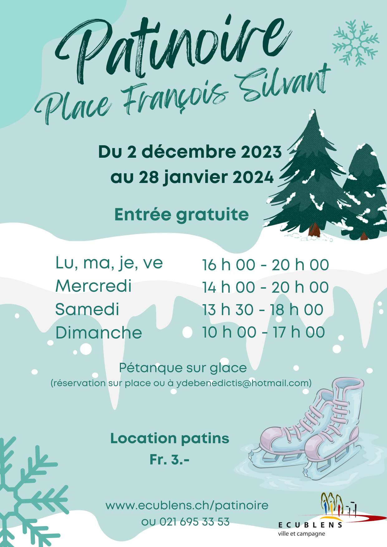 Patinoire 2023 flyer